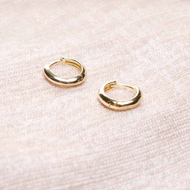 18K Gold Filled Narrow Hoop Earrings