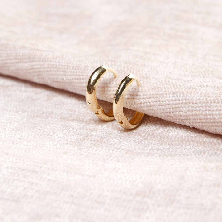 18K Gold Filled Narrow Hoop Earrings