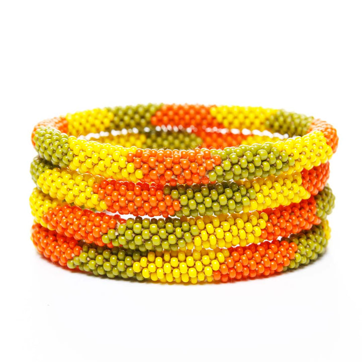 70s Summer Camp Beaded Bracelet stack