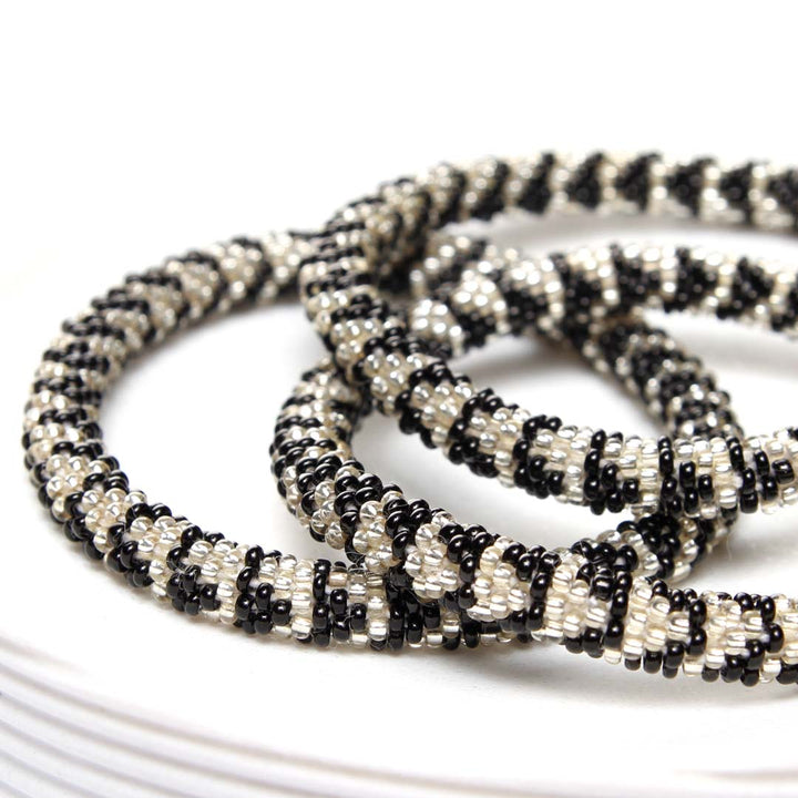 Black Diamonds Beaded Bracelet-Side