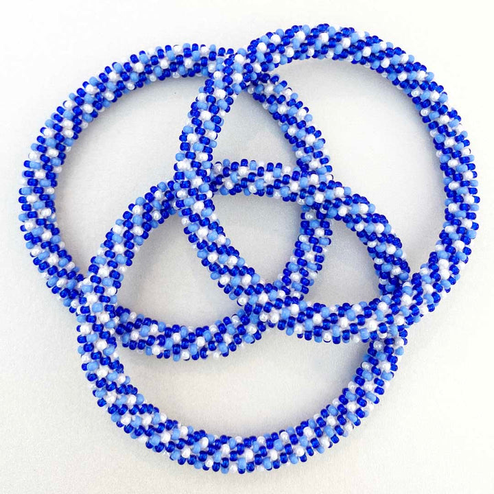 Blue Polka Dot Twist - 7"