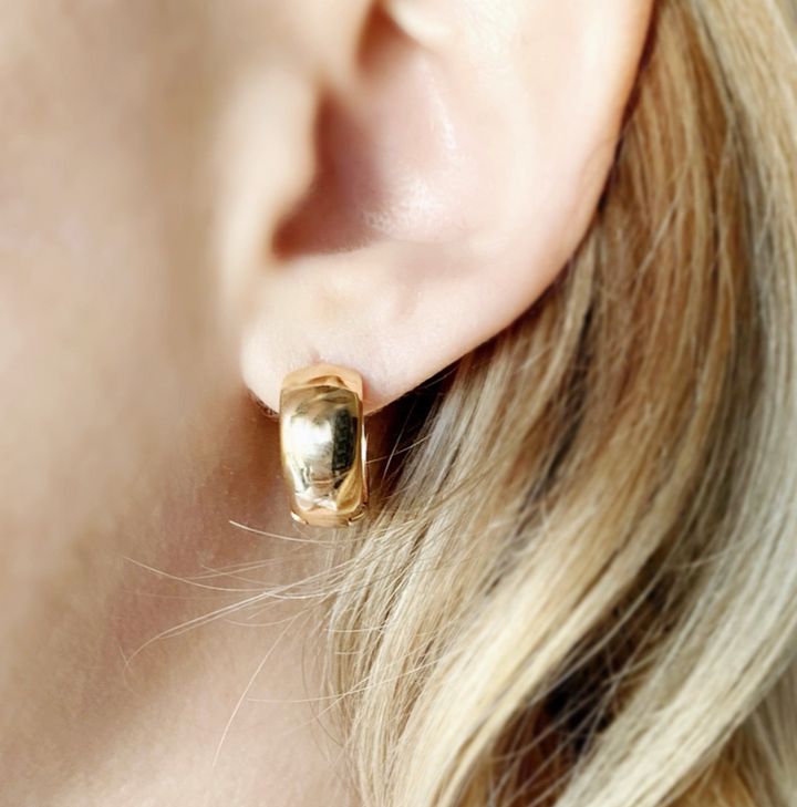 18K Gold Filled Bold Mini Hoop Earrings