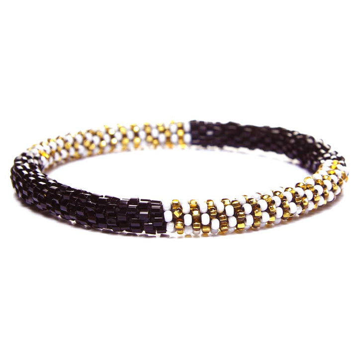 Broadway Gold Stripe Beaded Bracelet