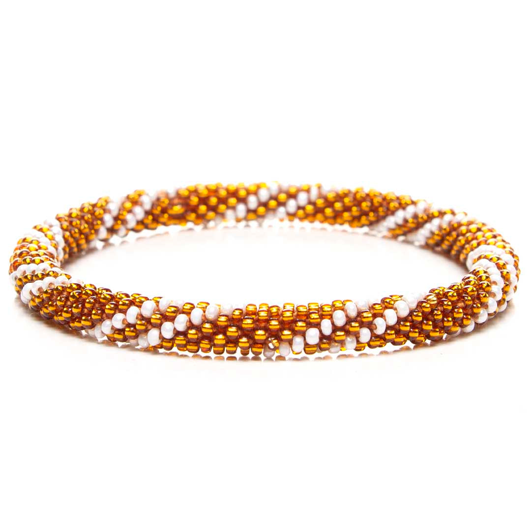 Cinnamon Roll Handmade Czech Glass Bead Bracelet Bracelets for Women Art Jewelry