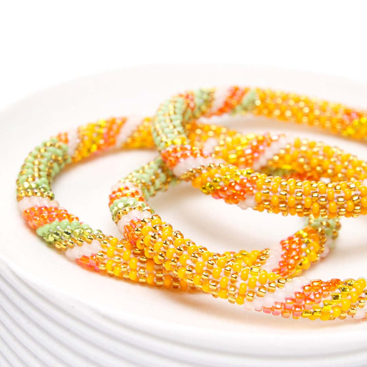 Citrus Lime Sorbet Beaded Bracelet-Side