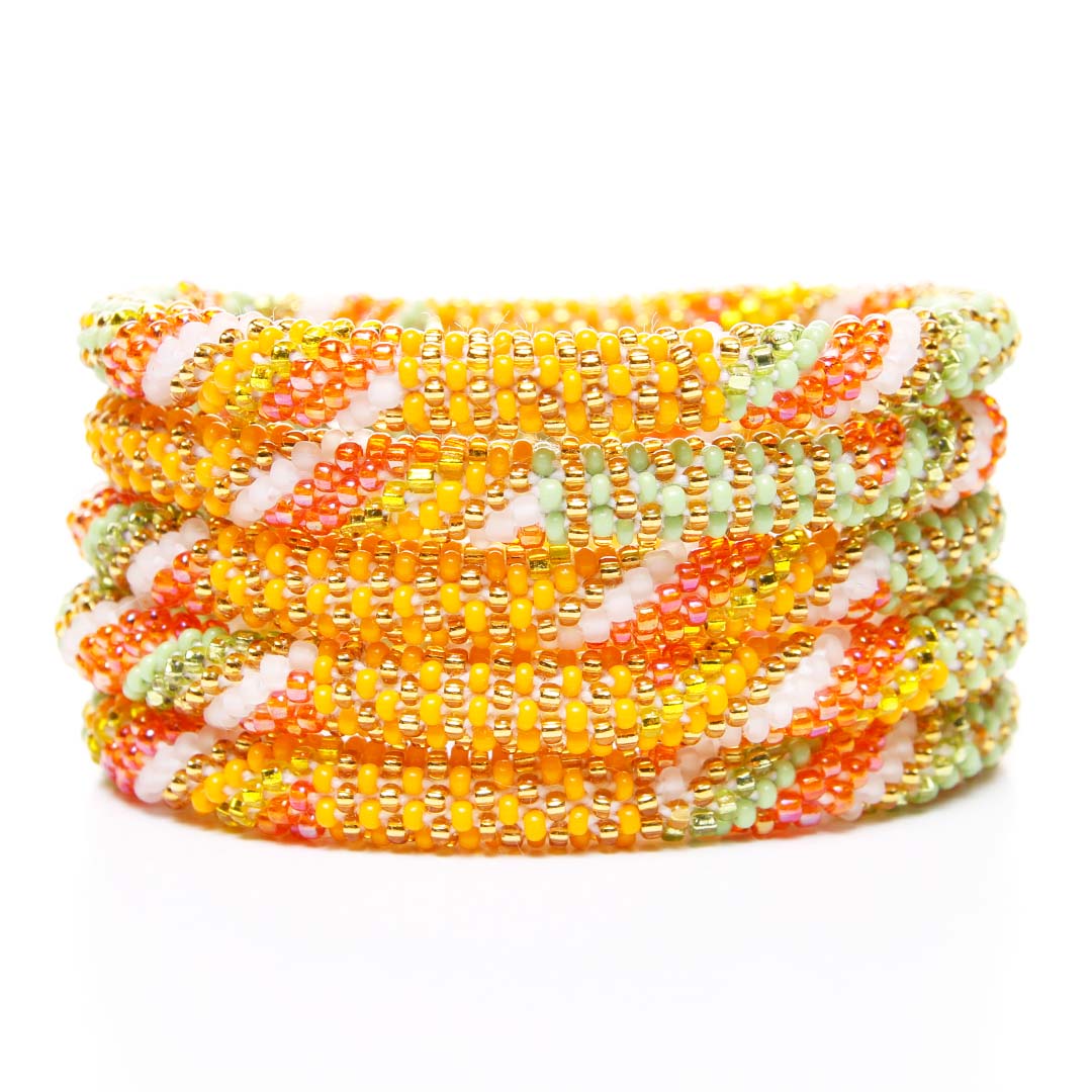 Citrus Lime Sorbet Beaded Bracelet-Stack