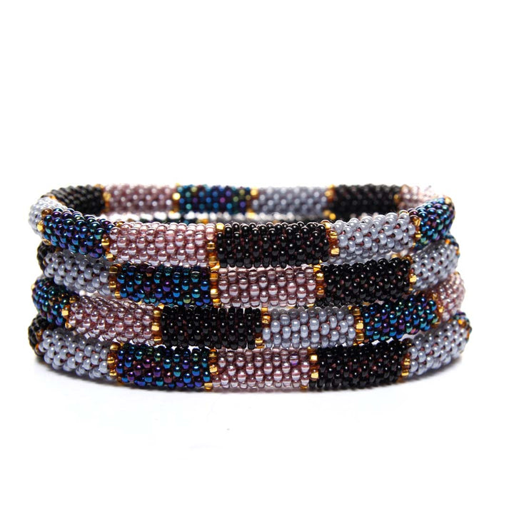 City Girl Stripe Beaded Bracelet STack