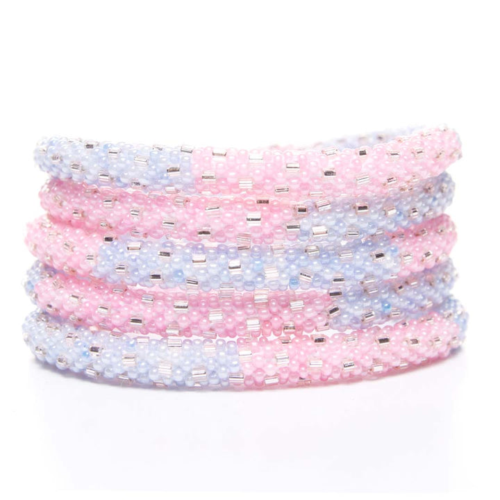 Cotton Candy Sparkles Beaded Bracelets-Stack