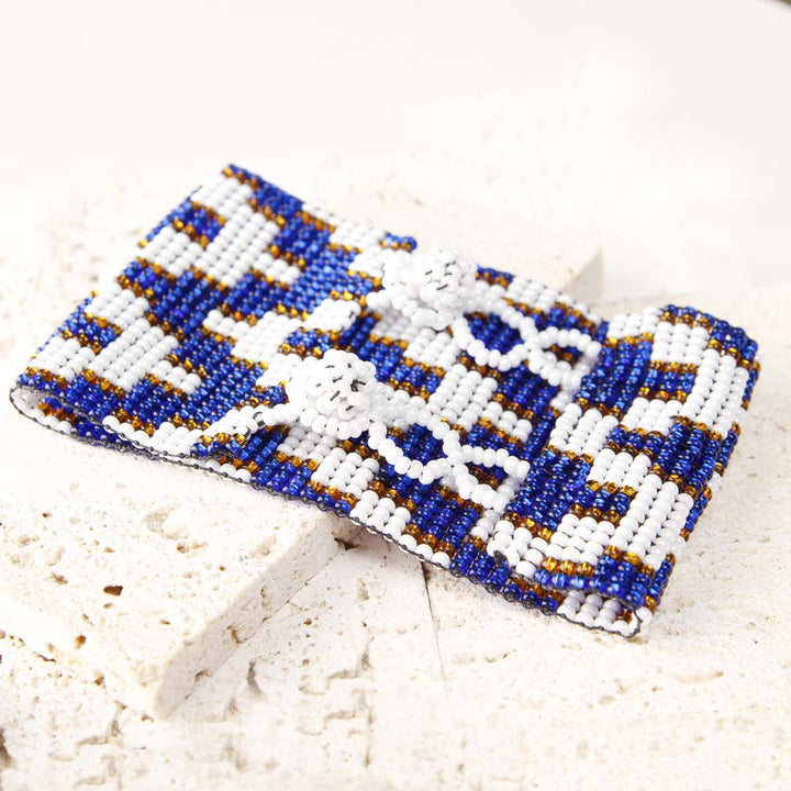 Eagle Canyon Snow Loom Beaded Bracelet-Back