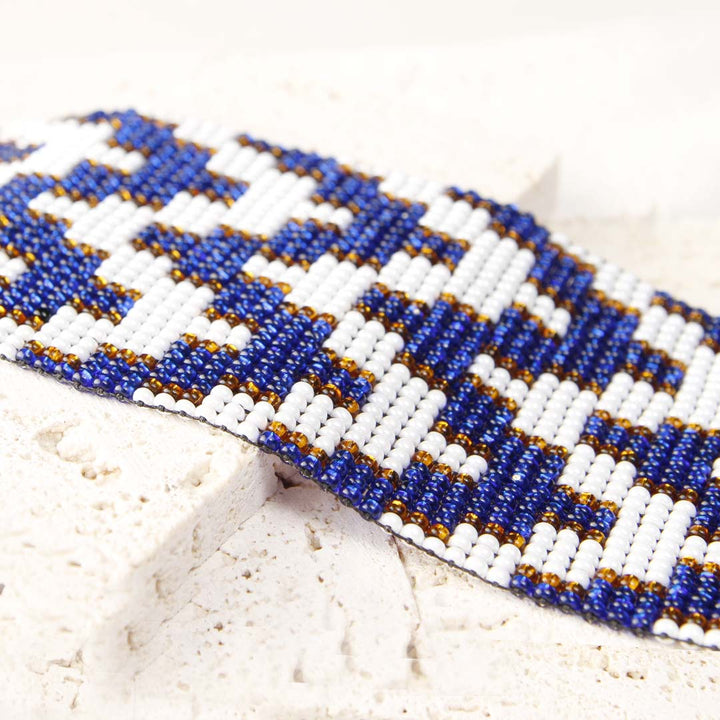 Eagle Canyon Snow Loom Beaded Bracelet- Side