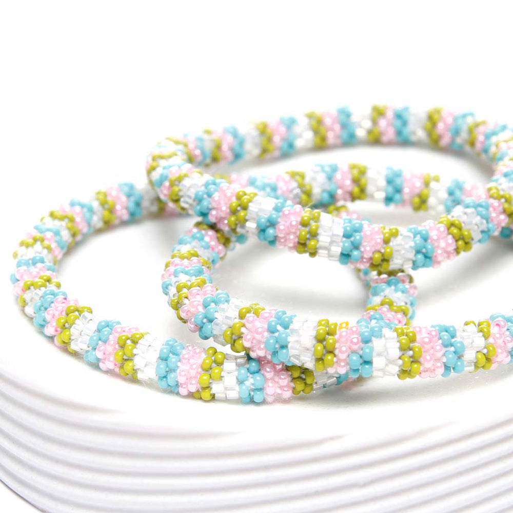 Easter Basket Stripe Beaded Bracelet Side