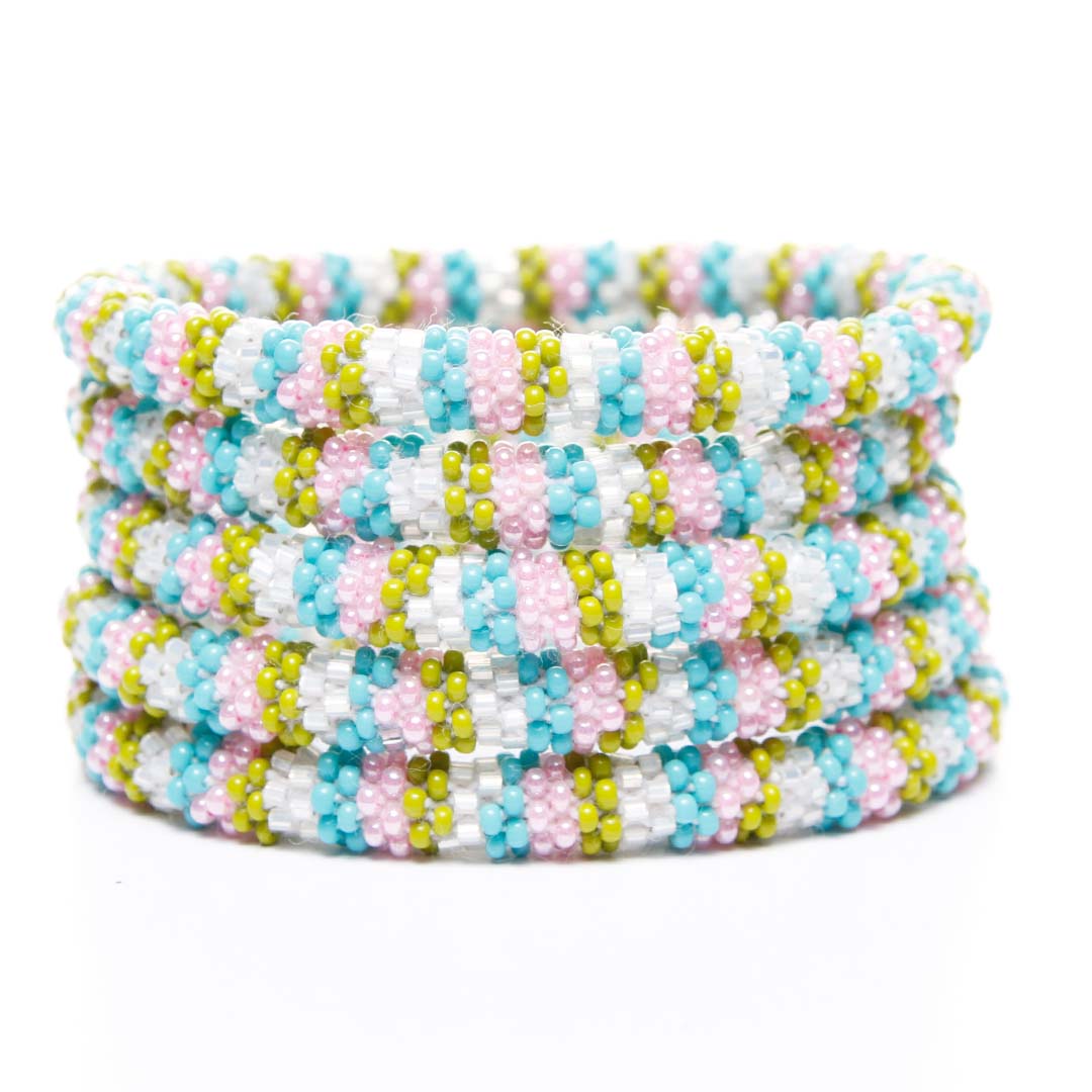 Easter Basket Stripe Beaded Bracelet