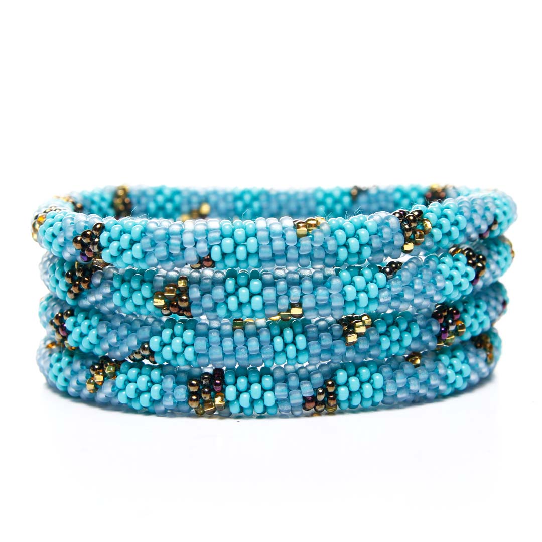 Frosted Blue & Gold Sparkles-stack