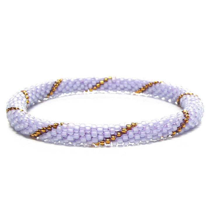 Frosted Lavender & Amber Gold Twist - 7"