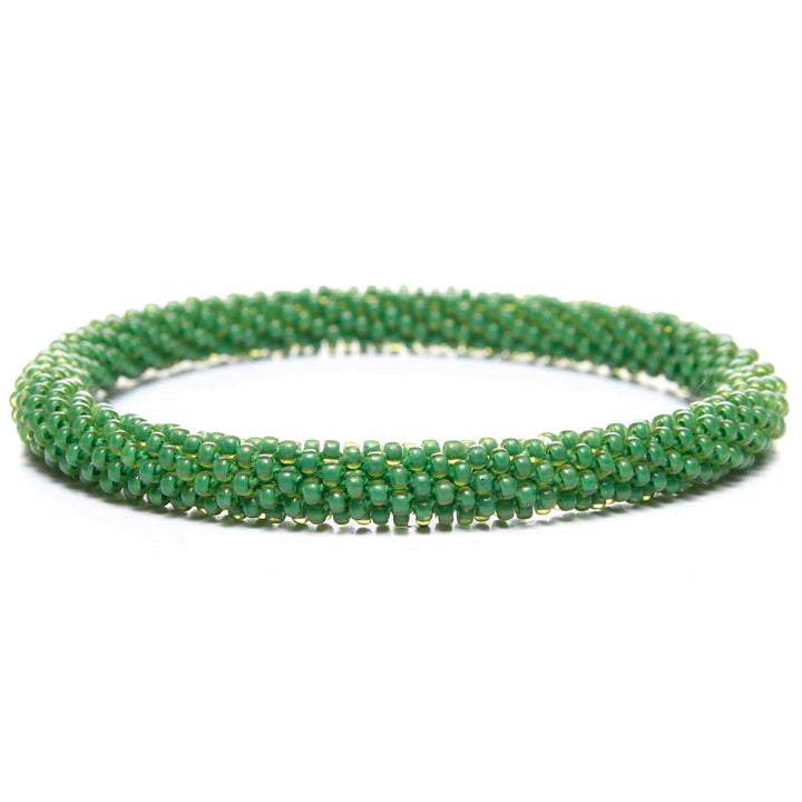 Frosted Basil  Bead Bracelet