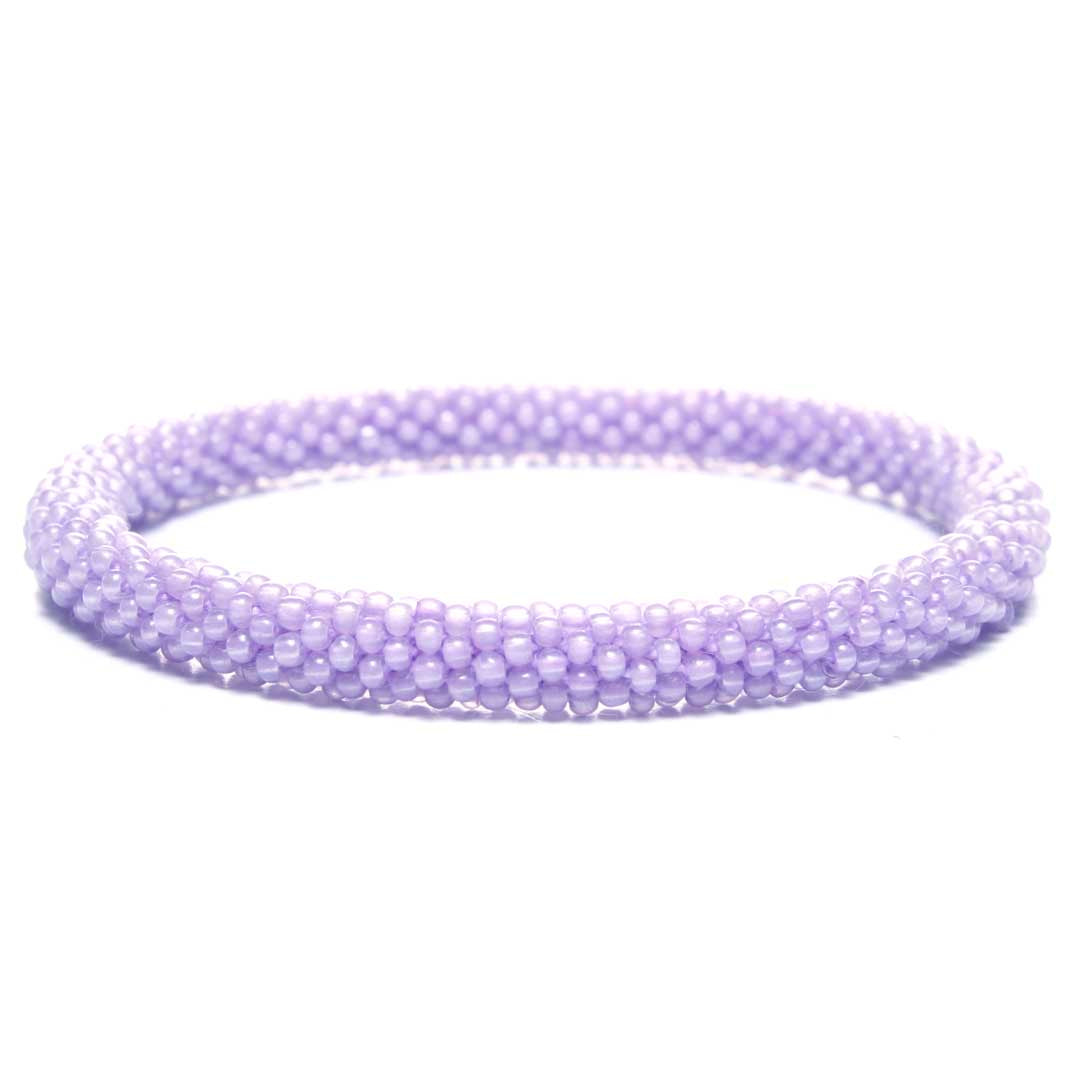 Frosted Lavender Bead Bracelet