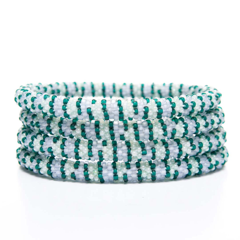 Frosty Forest Stripe Beaded Bracelet