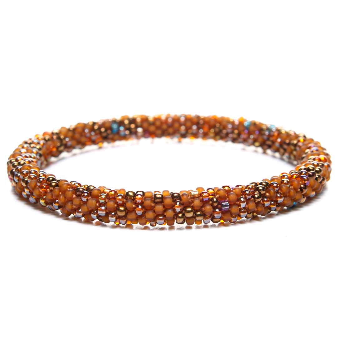 Frosty Autumn Chai Bead Bracelet