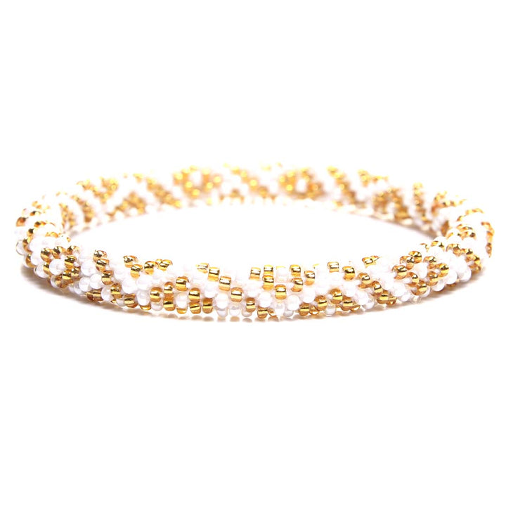 Golden Pearl Crochet Beaded Bracelet-1