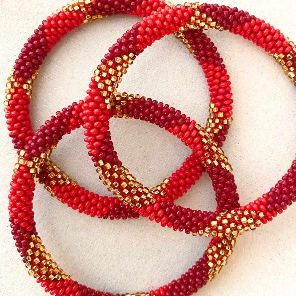 Holiday Spice I Handmade Beaded Bracelets for Women -Close