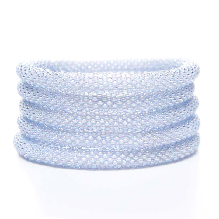 Iridescent Baby Blue Beaded Bracelet