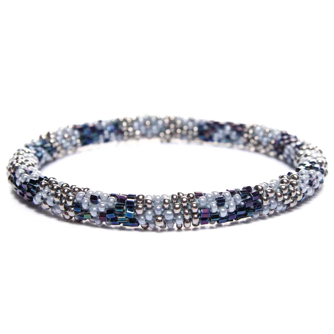 Iridescent Metallic Mist Beaded Bracelet