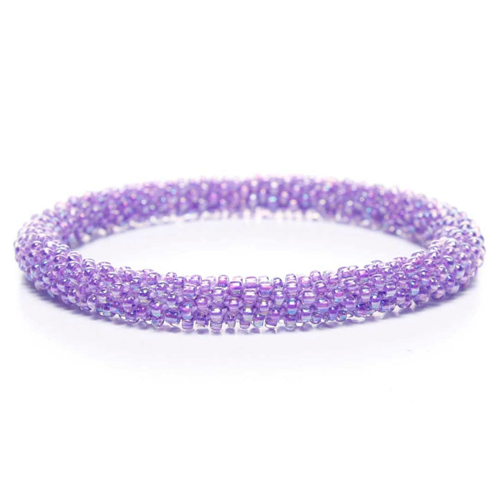 Iridescent Purple Bead Bracelet