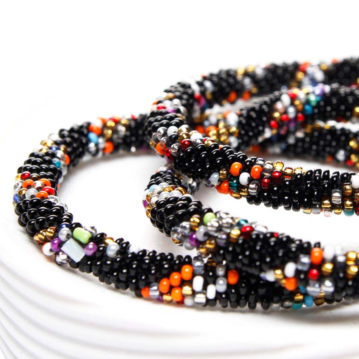 Licorice Carousel Beaded Bracelet