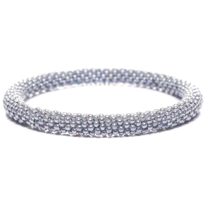 Light Pearl Grey Bead Bracelet