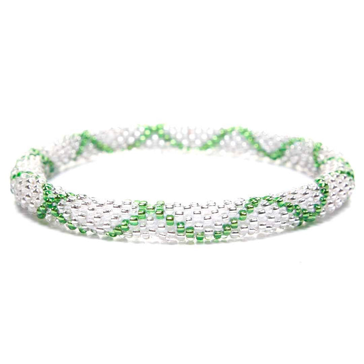 Lime Crystal Criss Cross - 7"