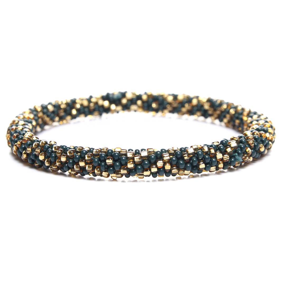 Luxe Forest Crochet Beaded Bracelet-1