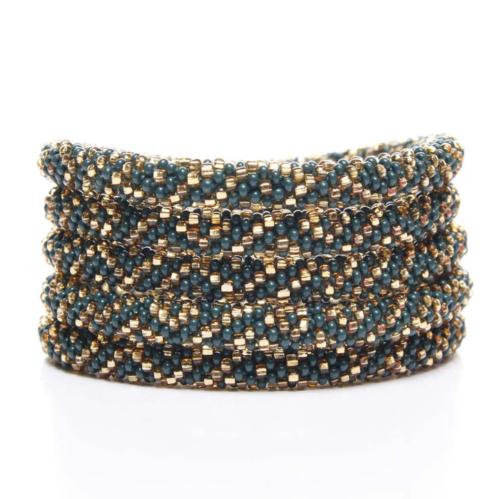 Luxe Forest Crochet Beaded Bracelet-1 Stack