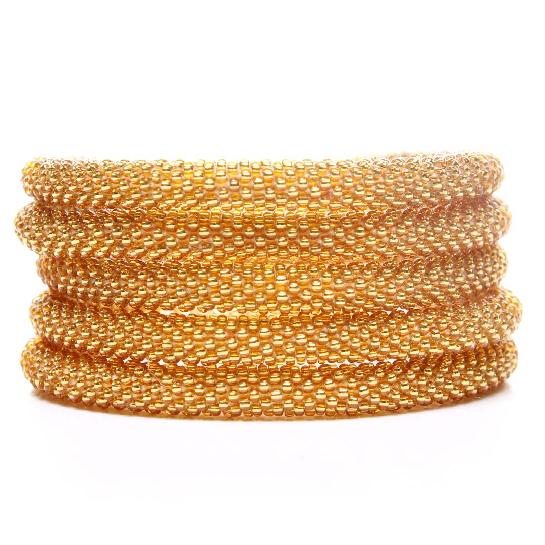 Morning Sunflower Gold Beaded Bracelet-Stack