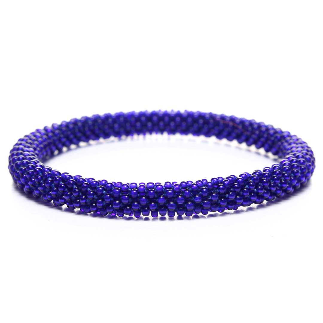 Navy Blue Bead Bracelet