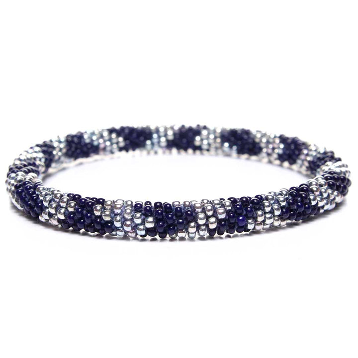 Navy Blue Moonlight Bead Bracelet