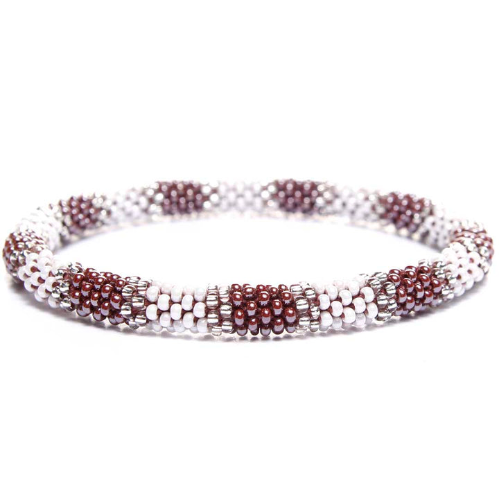 Pearl Raisin Stripe Beaded Bracelet Front