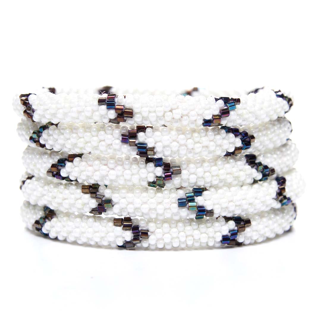 Pearl Raven Beaded Bracelet stack