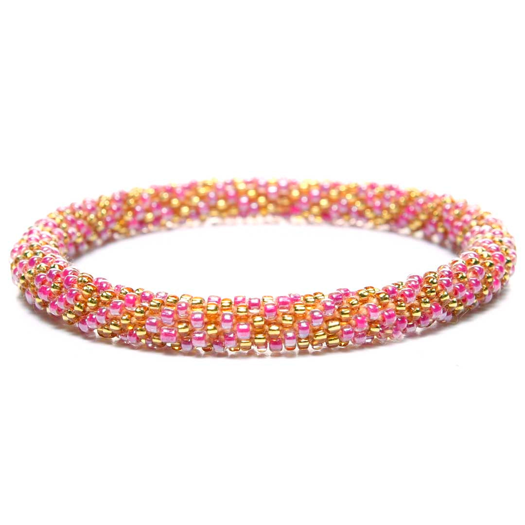 Pink Honey Shimmer Bead Bracelet