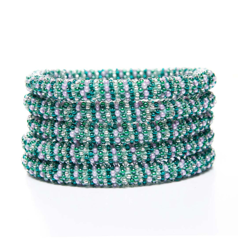 Pixie Forest Stripe Beaded Bracelet-stack