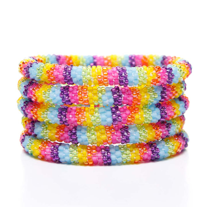 Popsicle Double Stripe Beaded Bracelet- stack