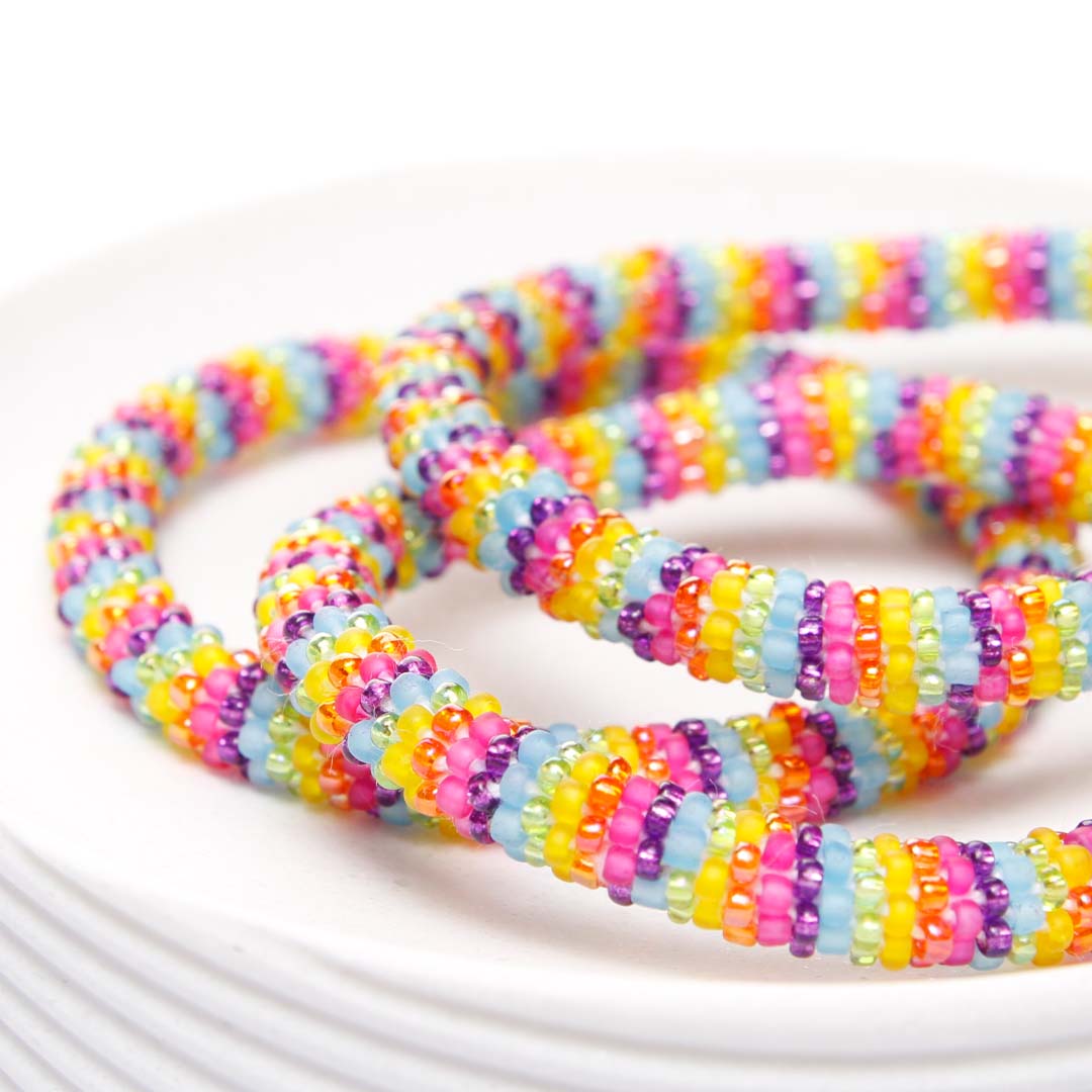 Popsicle Single Stripe Beaded Bracelet-side