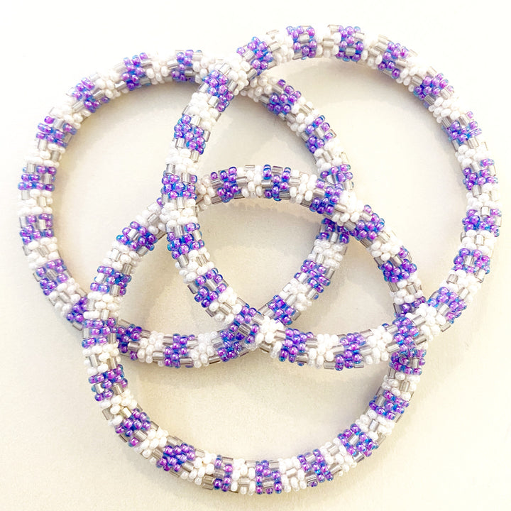 Purple Snowball Stripe - 7"