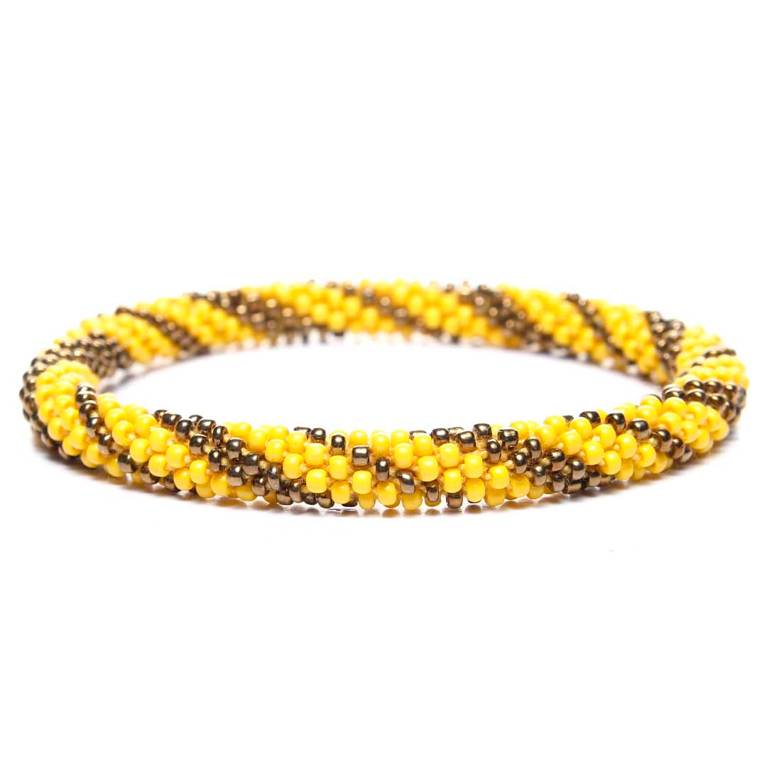 SassyYellowTwist Bead Bracelet