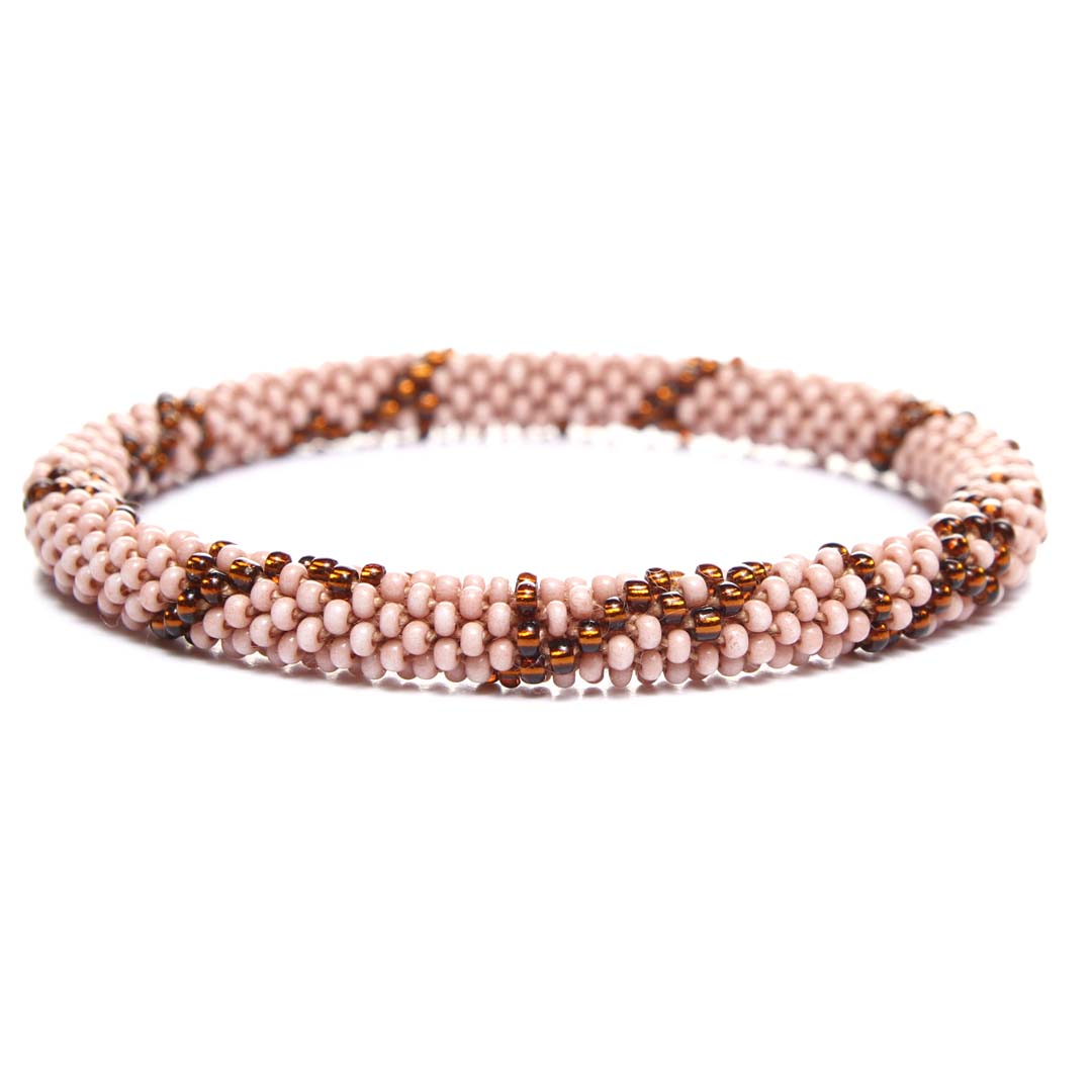 Sparkly Bronze & Blush Criss Cross