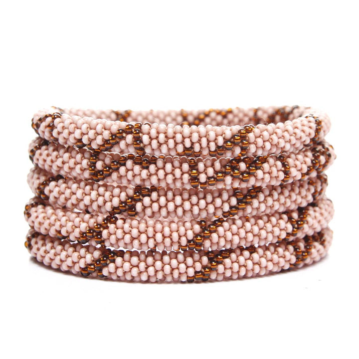 Sparkly Bronze & Blush Criss Cross Stack