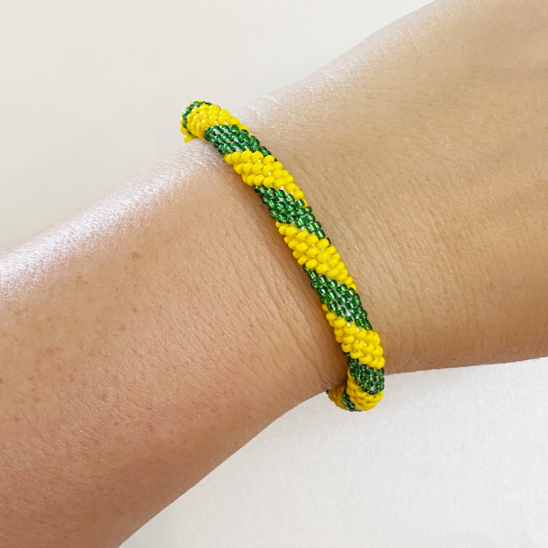 Sparkly Green & Yellow Twist - 7"