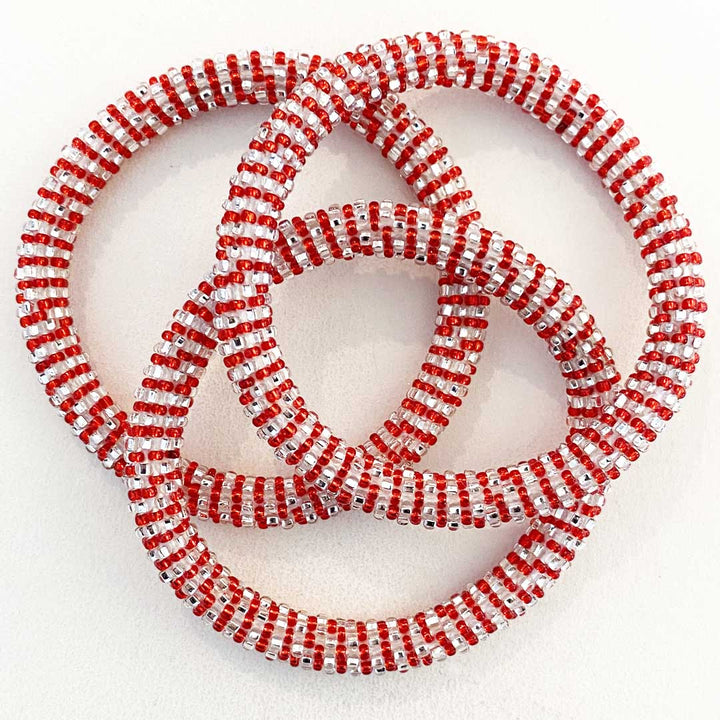 Sparkly Strawberry Stripe - 8"