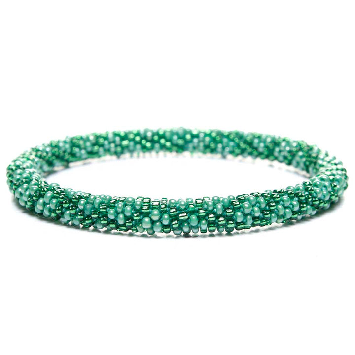 Sparkly Jade Fountain Bead Bracelet