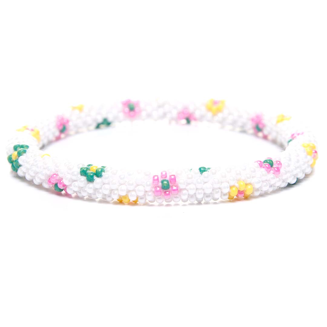 Spring Daisy Garden Beaded Bracelet