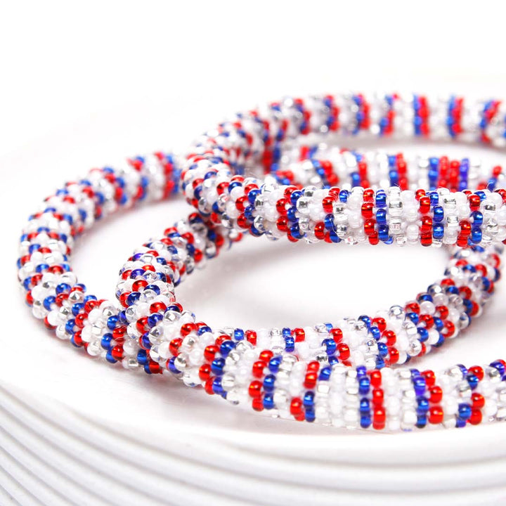 Star Spangled Stripe Beaded Bracelet Side